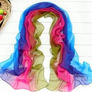 Gradiente De Las Mujeres Bufanda De Color Suave Envoltura Larga De Las Señoras del Chal De La Gasa Bufandas Diseñador De La Playa del Verano Pañuelo De Cuello Pañuelo