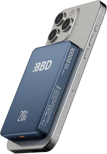 Miniatura 13 de BBD - Cargador portátil Magsafe, banco de energía magnético de 10000 mAh con carga rápida PD 20W con cable USB C, paquete de batería Magsafe