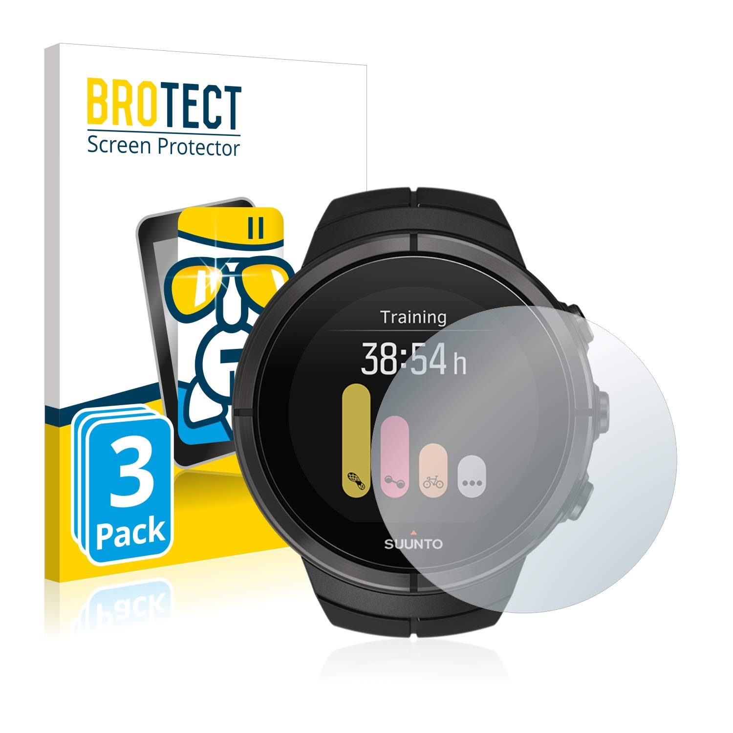 brotect Pellicola Vetro Opaca per Suunto Spartan Sport Wrist HR Baro Stealth (3 Pezzi) Protezione Schermo [Anti-Riflesso, Durezza 9H