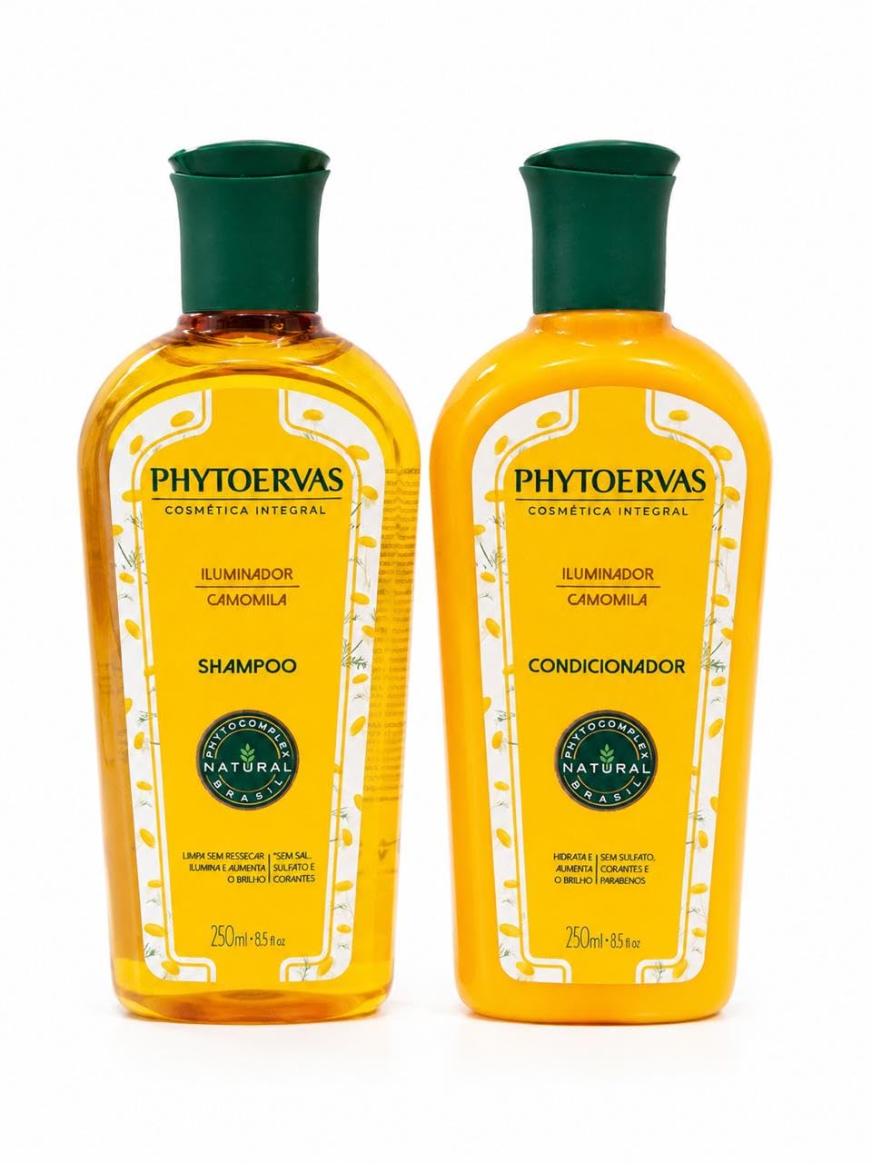 Kit Shampoo e Condicionador Phytoervas, Iluminador Camomila, Sem Sulfato, Sem Corantes e