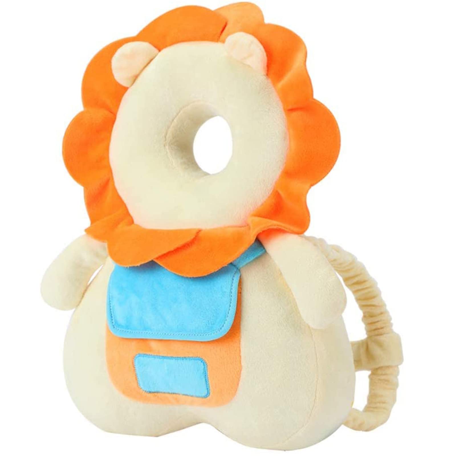Jaffiust Infant Toddler Head Protector, Cushion Backpack Head Safety Pad, Adjustable Backpack Baby Head Protector Pillow, Wear For Toddler And Toddler Walking And Crawling(Lion)
