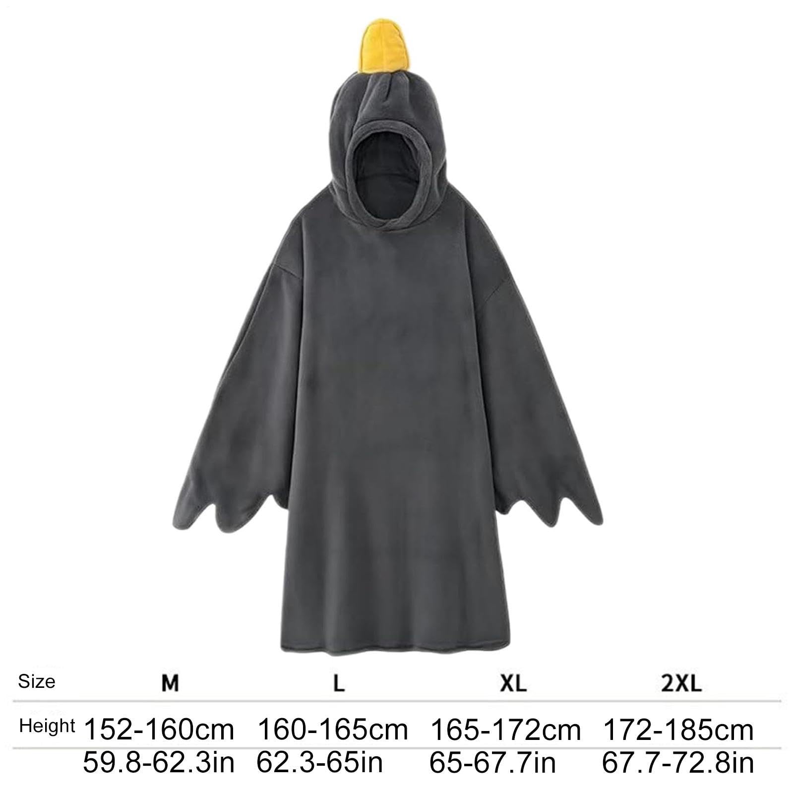 Coperta con cappuccio – Pigiama caldo per dormire, coperta con anatra, per donne e bambini, per andare a letto, campeggio, viaggi, compleanni, feste a casa
