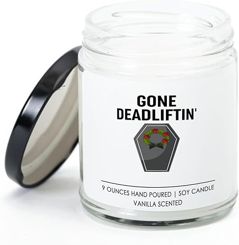 Vela de vainilla para director de funeraria  Gone Deadliftin'  Regalos funerarios director funerario regalos de director funerario regalo de última