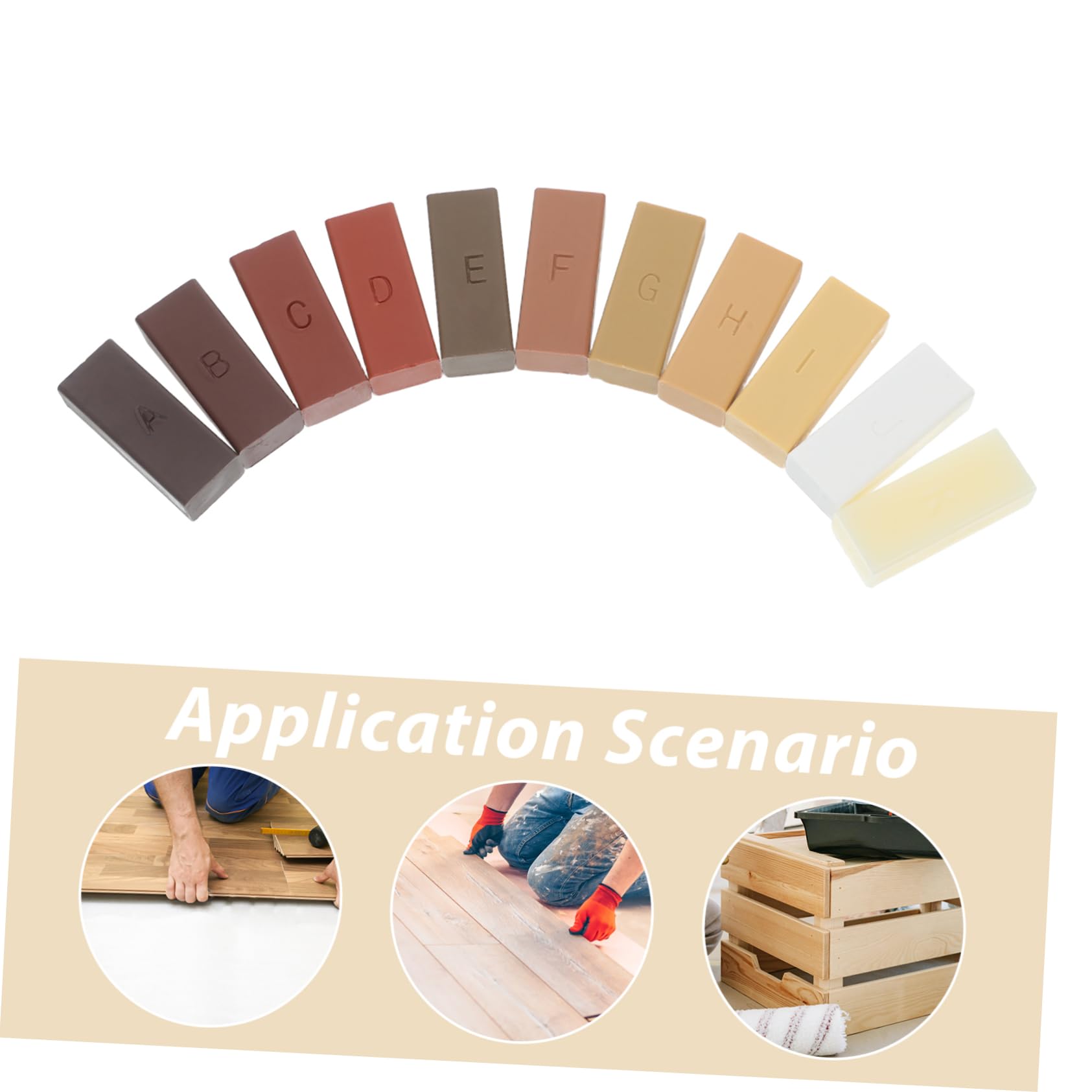 Legno Cera in Resina Riparazione per 11 in Pezzi Pavimenti | Finitura Liscia, Riparazione senza Giunte, Protezione Duratura, per Scale e Tavolo, Uso Semplice