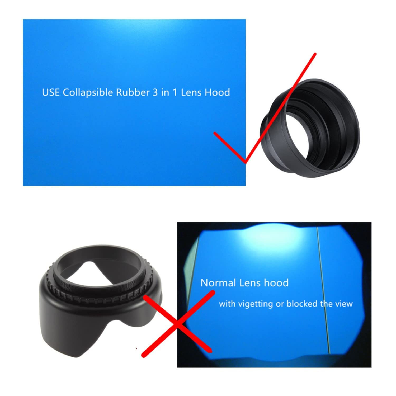 FZ80 FZ82 UV Filter & Flower Lens Hood for Panasonic LUMIX DC-FZ80 DC