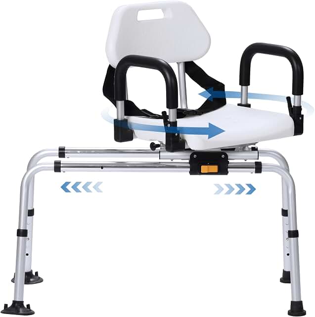 Sliding Shower Chair With Pivot Seat