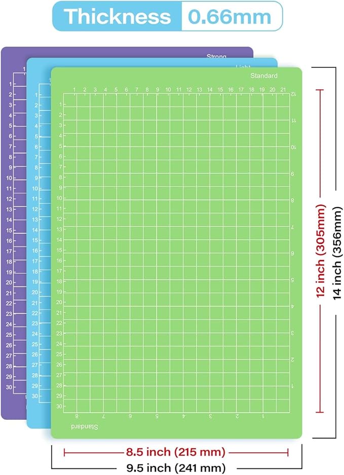 Base De Corte 21.59x30.48 Cm Con 6 Unidades De Diferente Adh miniatura 2