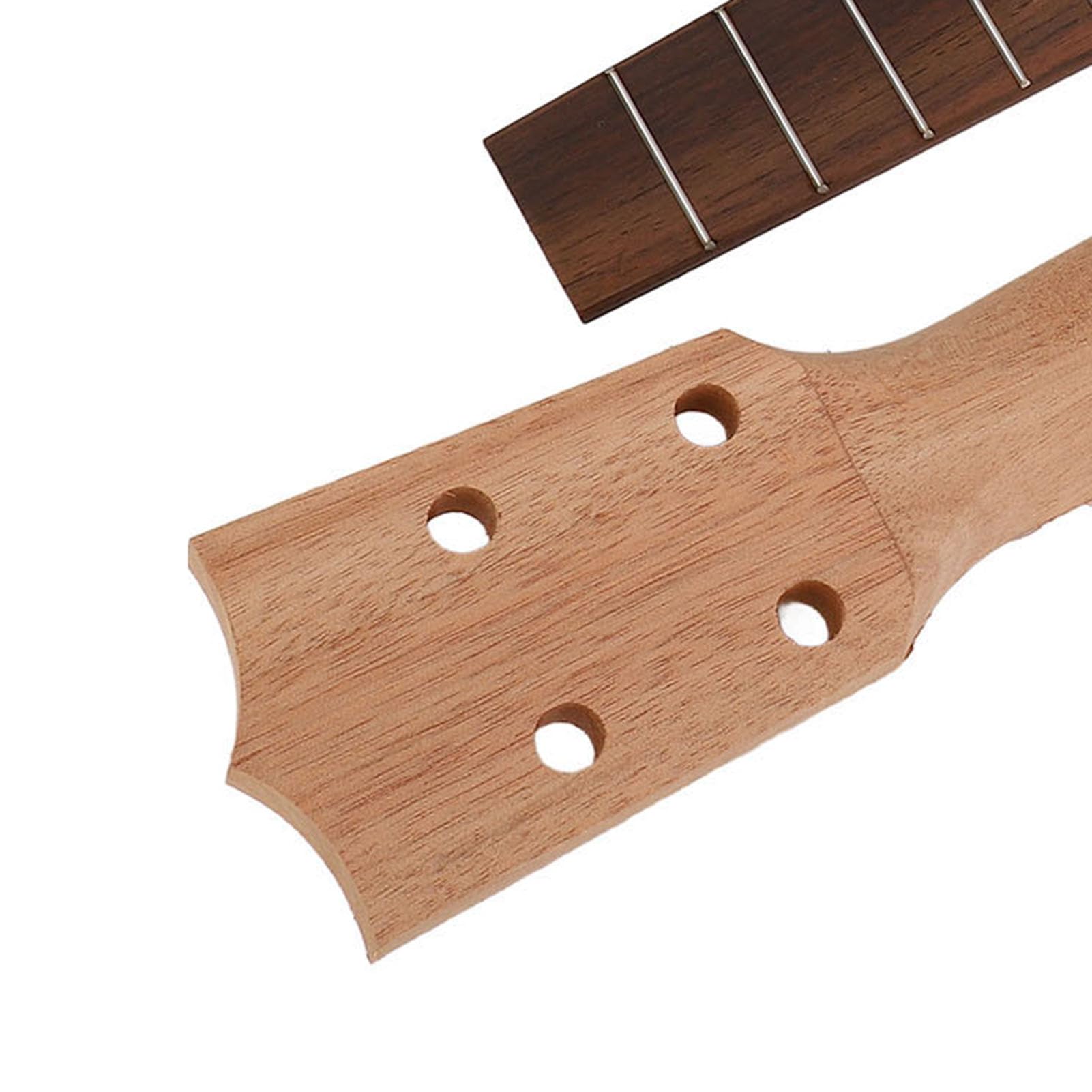 Akozon Kit de Reemplazo de Diapasón de Mástil de Ukelele - Kit de Fabricación de Mástil de Ukelele de 23 Pulgadas - Accesorios para Instrumentos Musicales