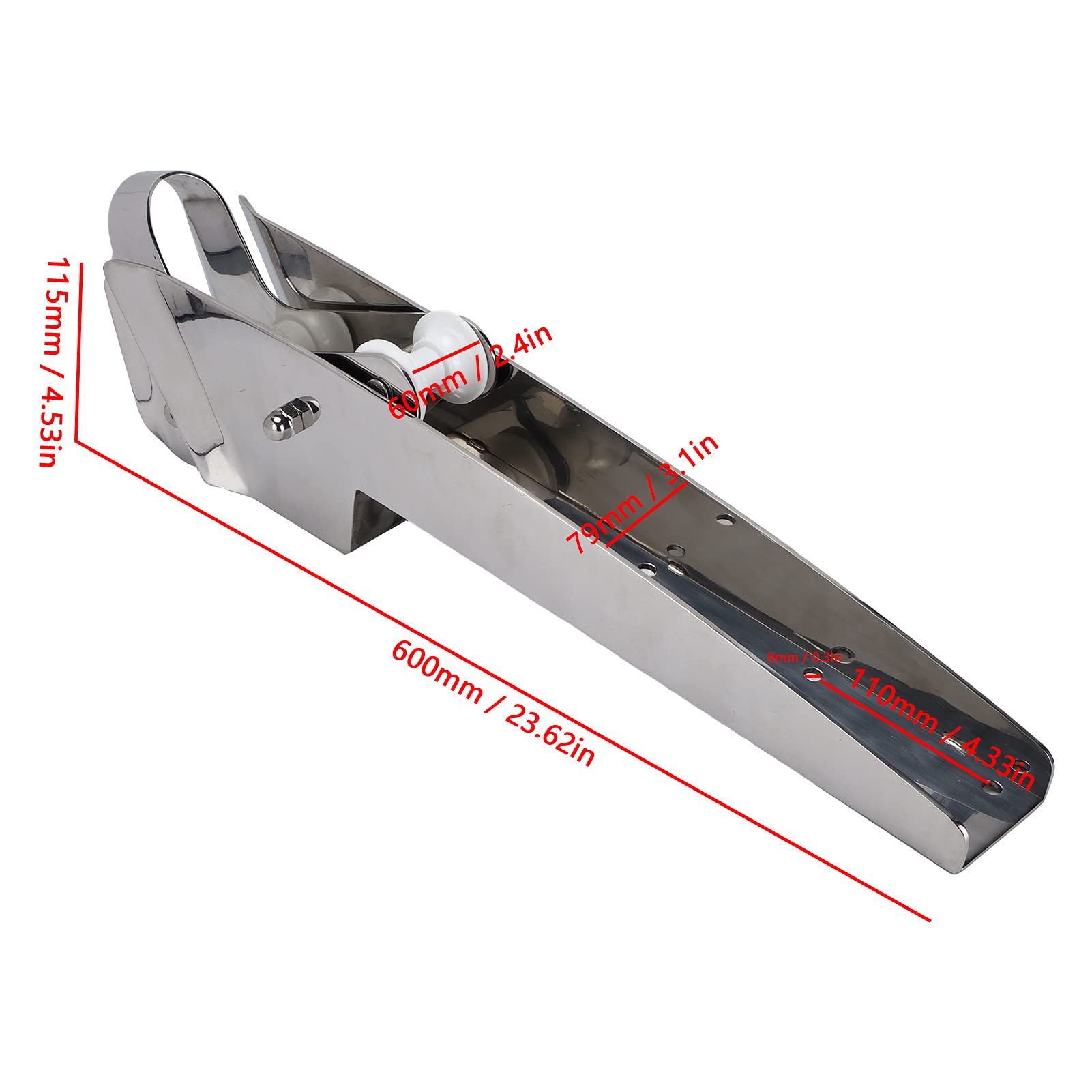 Amazon | バウアンカーローラー、316ステンレス鋼ボートバウアンカー