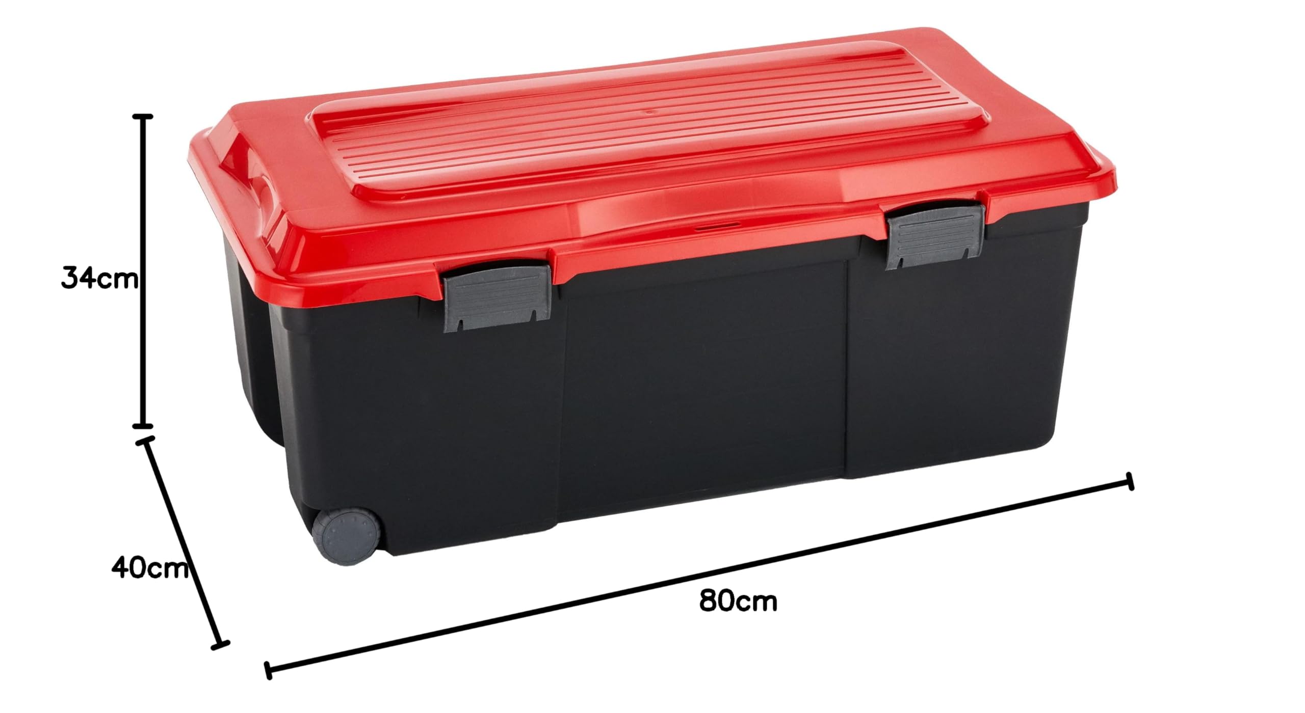 Sundis 7682024.0 Camper Baule, Plastica, Nero/Rosso, 80 x 40 x 34 cm