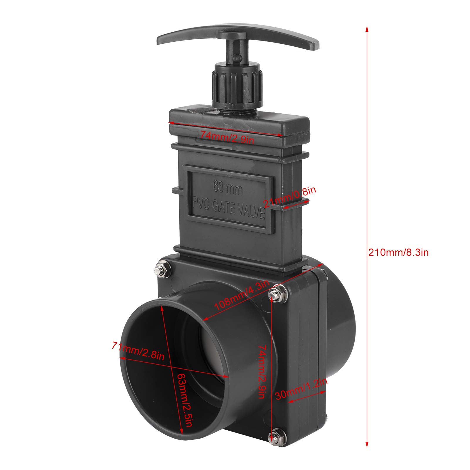Valvola a Saracinesca 63 Mm, Valvola a Saracinesca per Ad Alta Efficienza di Lavoro, Valvola ABS per Fognatura di Scarico di Grande Diametro per Roulotte