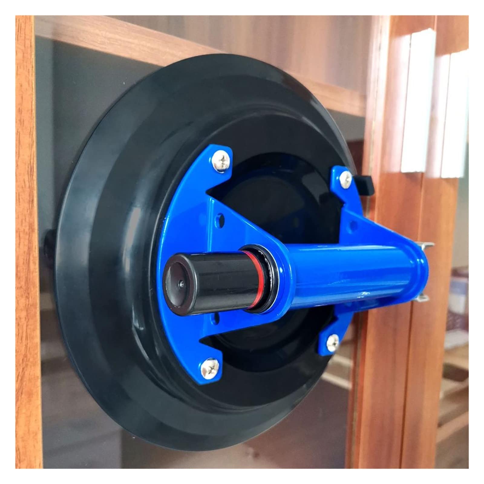 Seter bez szwu kamienia 10-calowa przyssawka próżniowa z trwałym metalowym uchwytem i pompą ABS do płytek szklanych Heavy Duty Lifter Carry Tool do granitu, kamienia, marmuru, płyty (Color : Black pl
