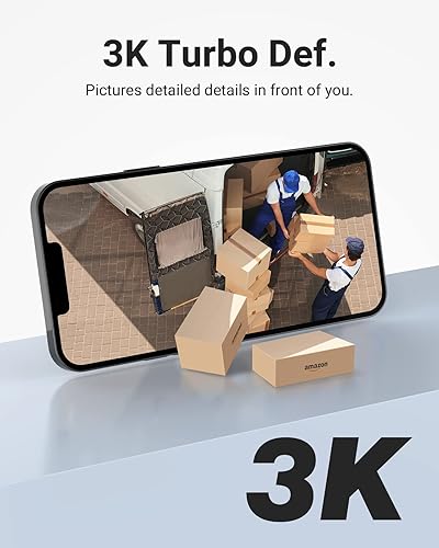 Miniatura 2 de ANNKE C500 - Paquete de 2 cámaras de seguridad IP de 5MP con audio, visión nocturna a color EXIR 2.0 de 100 pies, cámara PoE para exteriores con