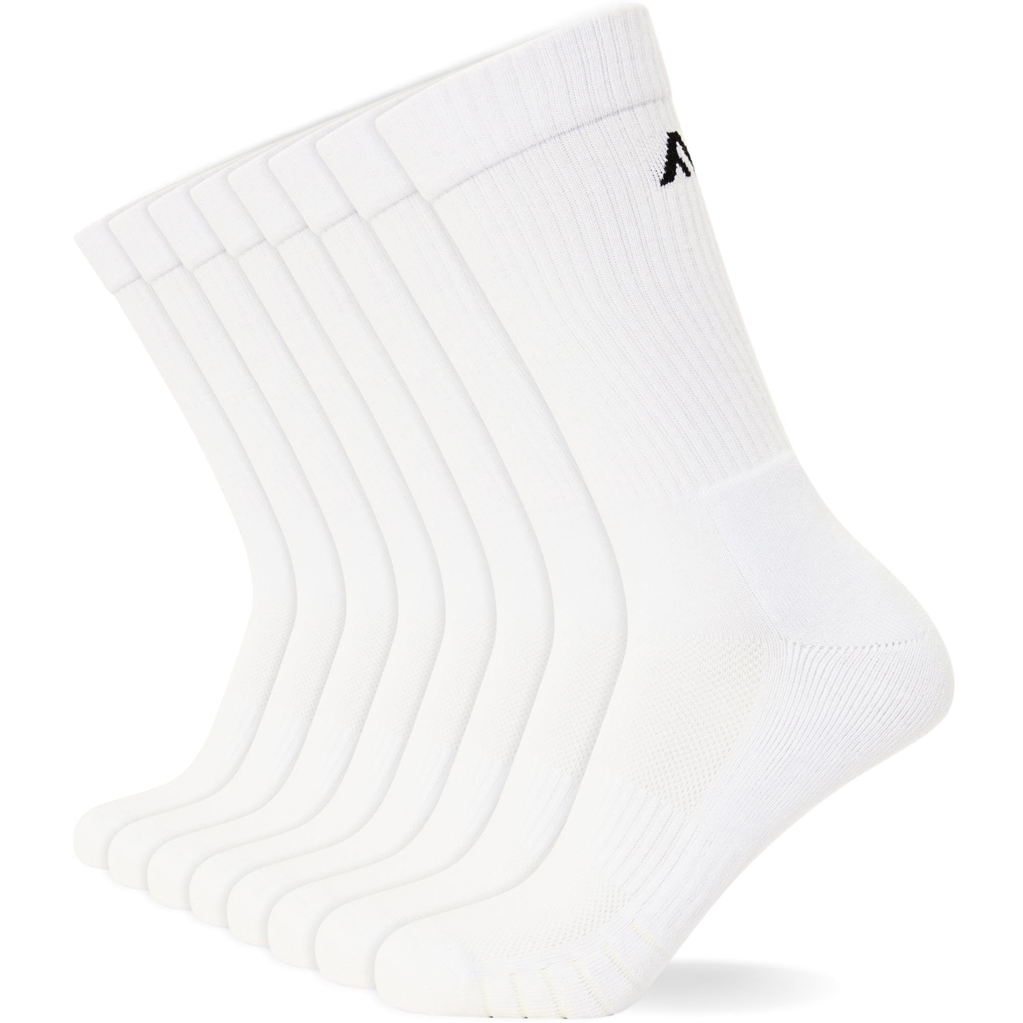 FM London Lot de 8 paires de chaussettes de sport rembourrées, avec renfort supplémentaire, anti-antidérapantes, élastiques
