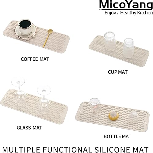 Miniatura 286 de Tapete de silicona para secado de platos para múltiples usos, fácil de limpiar, ecológico, resistente al calor, tapete de silicona para encimera
