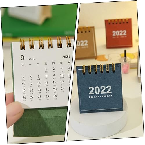 Miniatura 8 de LALAFINA 8pcs 2022 2022 Mini Desk Calendar Weekly Calendar Student Paper Small and Fresh