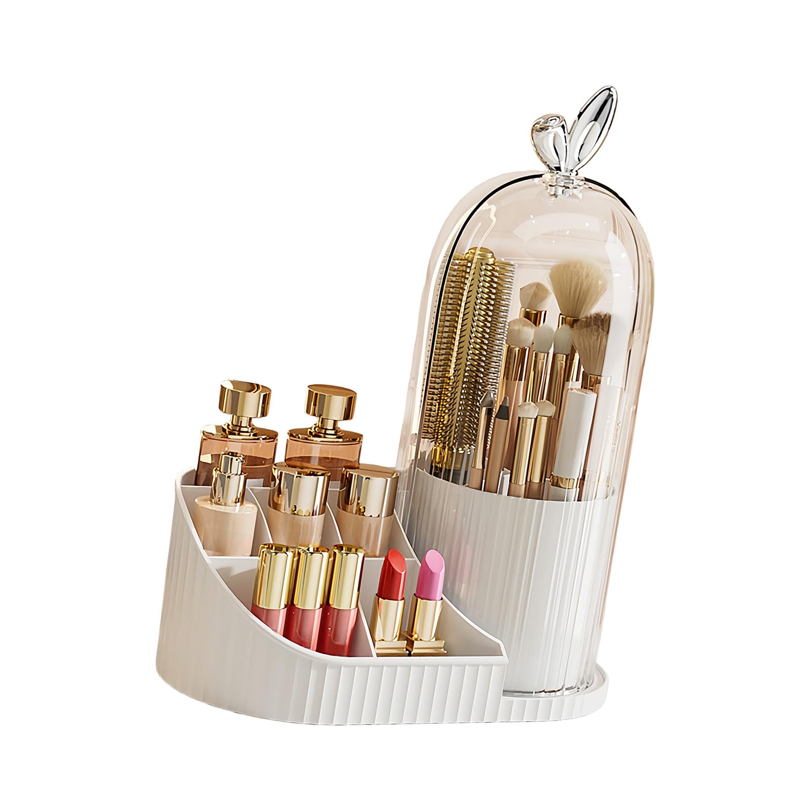 Limtula Space Saving Rotating Cosmetic Box with Secure Base for Efficient Makeup Item Handling Not Tools Assembly Planner
