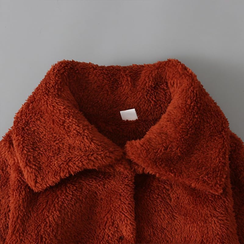 Miniatura 7 de Comigeewa Abrigos para bebés y niñas chaquetas manga larga cárdigan sólido grueso chaqueta cremallera de felpa abrigo niños