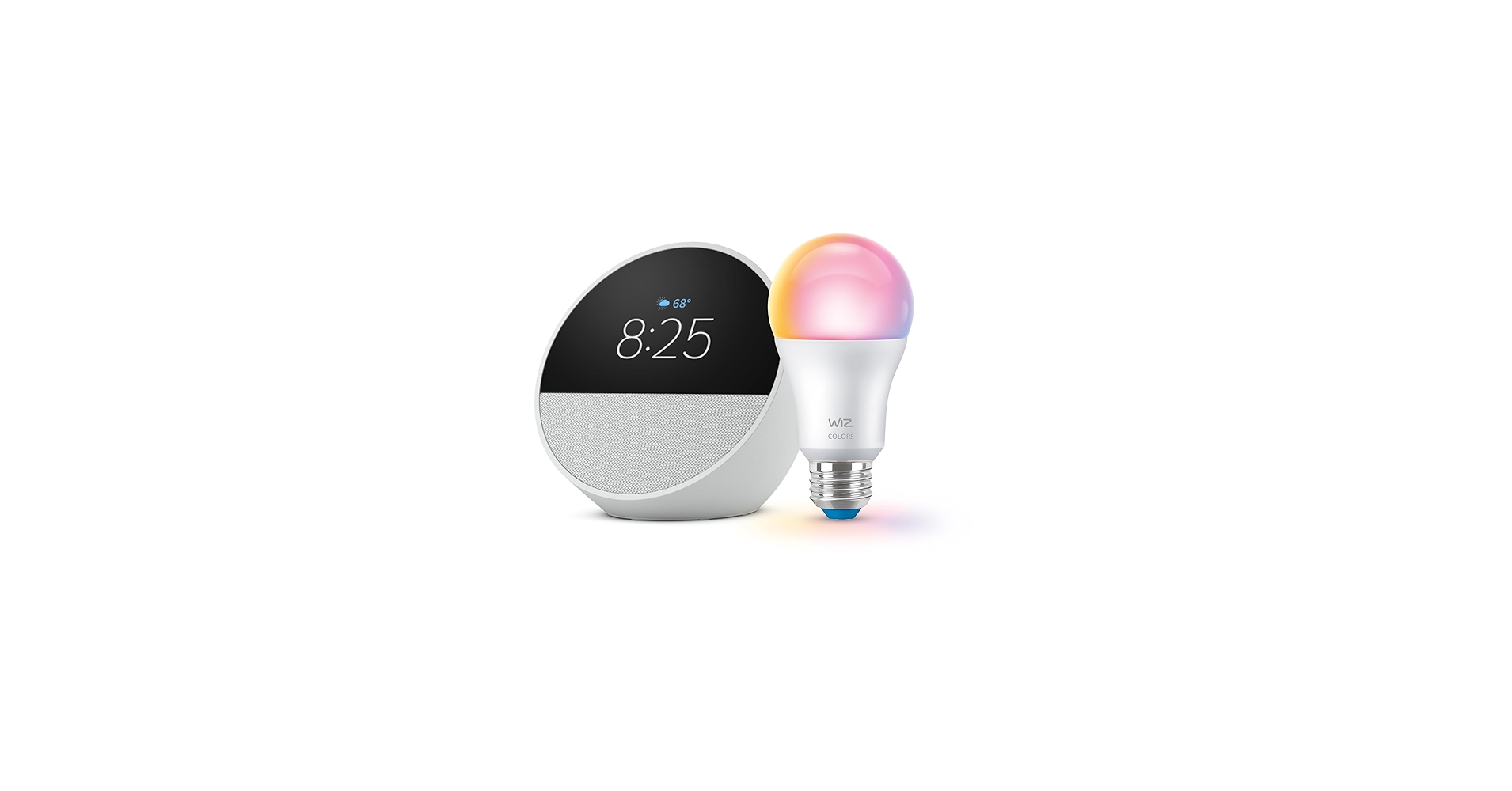 Amazon.com: Echo Spot (newest model) with WiZ 60W A19 LED