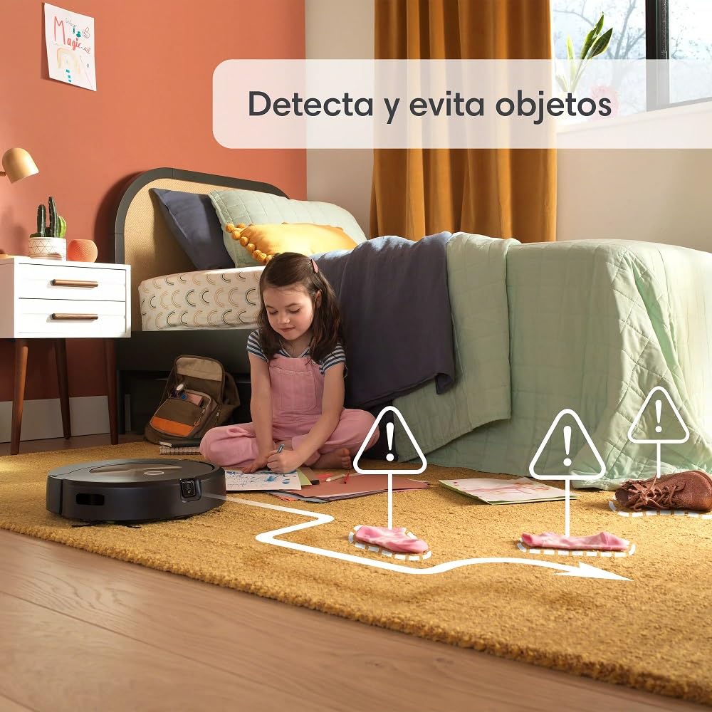 iRobot Robot Aspirador y friegasuelos 2 en 1 Roomba Combo j9+ con estación de llenado y Vaciado automático CleanBase y Sistema fregado Innovador, Color Marrón Alce - Identifica y Evita obstáculos