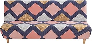 Carvapet sans Bras Housse de clic clac Housse de Canapé Extensible Elastique Housse canape lit Housse de Canapé sans Accoudoirs (Corail)