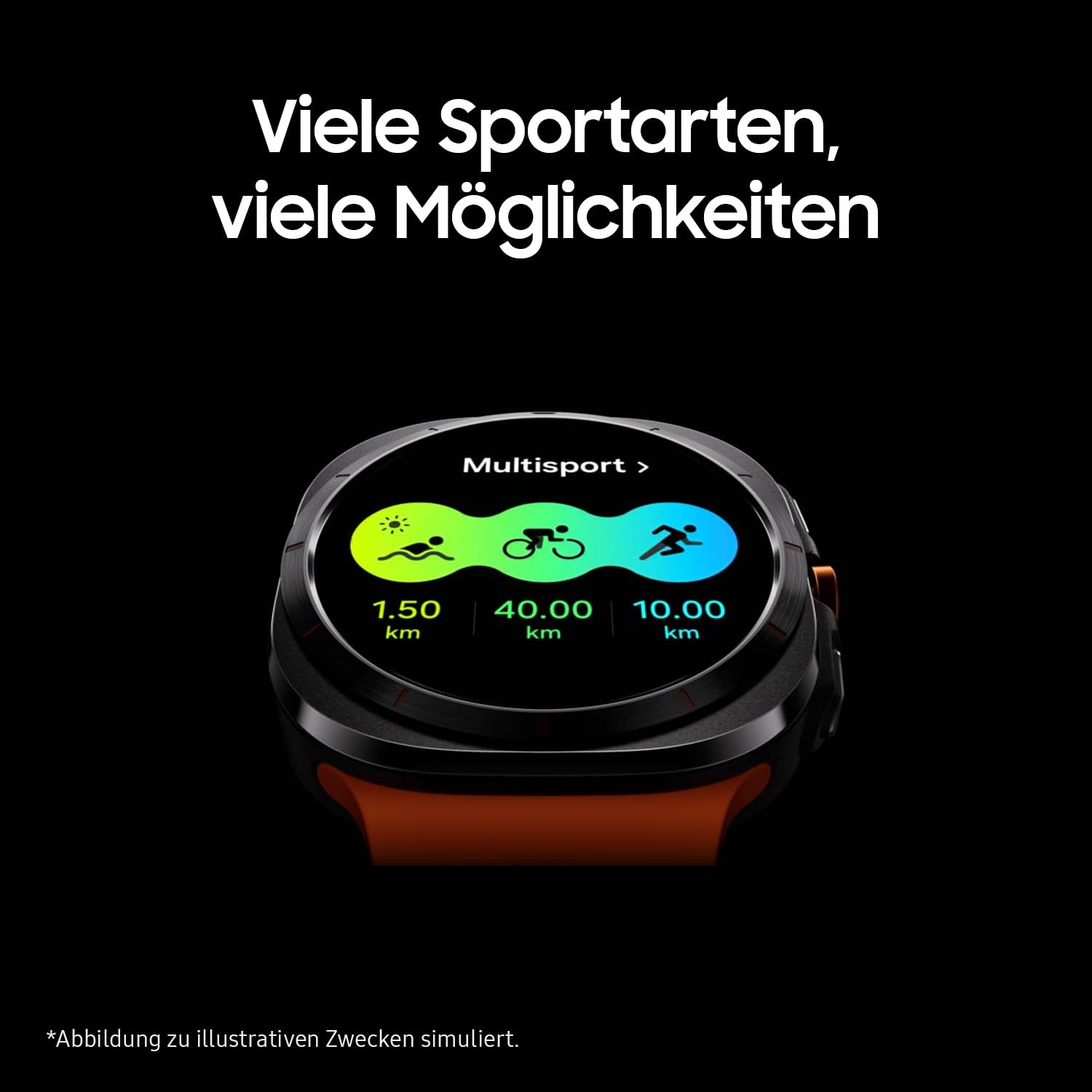 Samsung Galaxy Watch Ultra (2025) Smartwatch mit Galaxy AI, Fitness-Uhr, Marine Band, Titan-Gehäuse, Dual-GPS, 64 GB, 47 mm, LTE, Titanium Silver