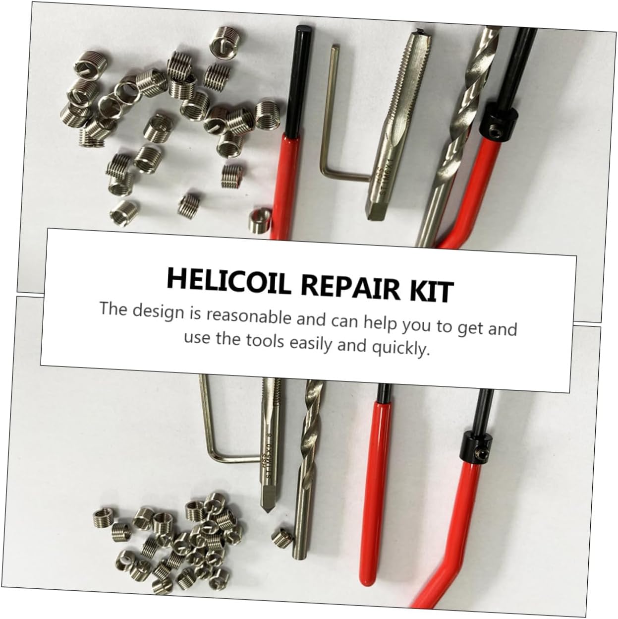 30pcs Thread Repair Insert Kit Durable Tools for Stripped Thread Repair Coiled Wire Inserts for Auto and Home Use Easy to Install and Practical