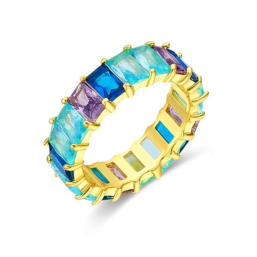Rainbow Eternity Ring