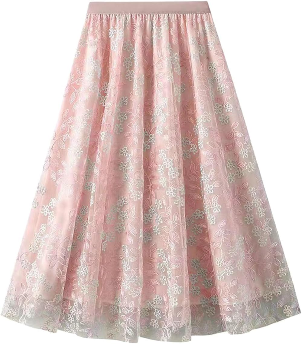 FYMNSI Damen Tüllrock Mit Blumen-Stickerei – Ele Produktbild-Vorschau 8
