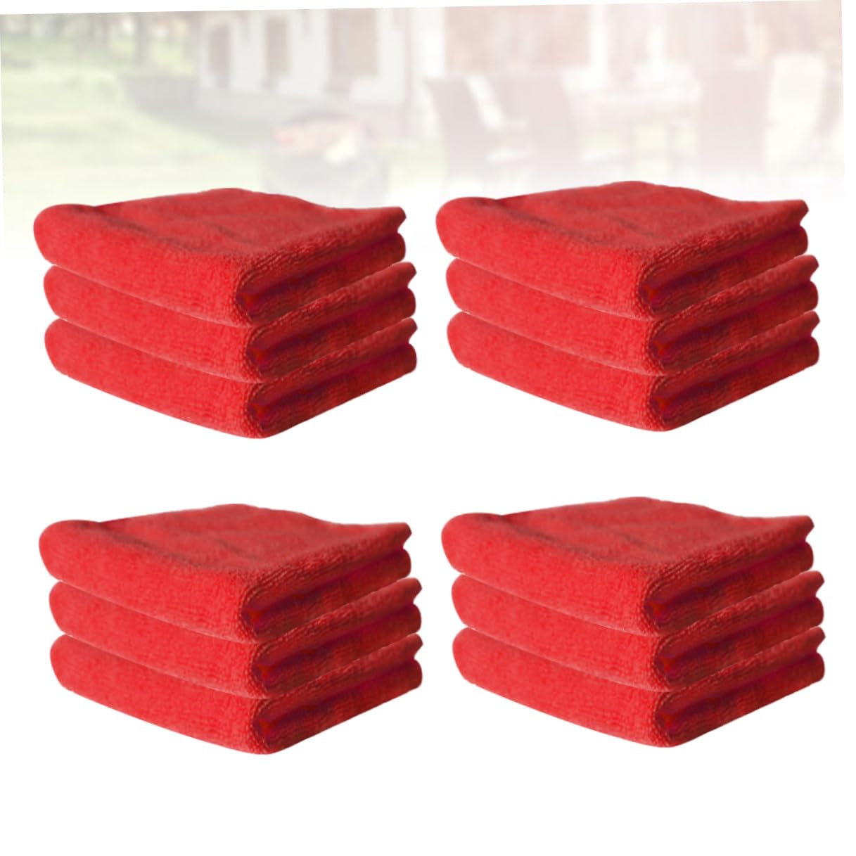 VALICLUD Paños Fuerte para Limpieza Eficaz Hogar y 12 Unidades de Microfibra Rojos Alta Absorción de Agua de Cocina
