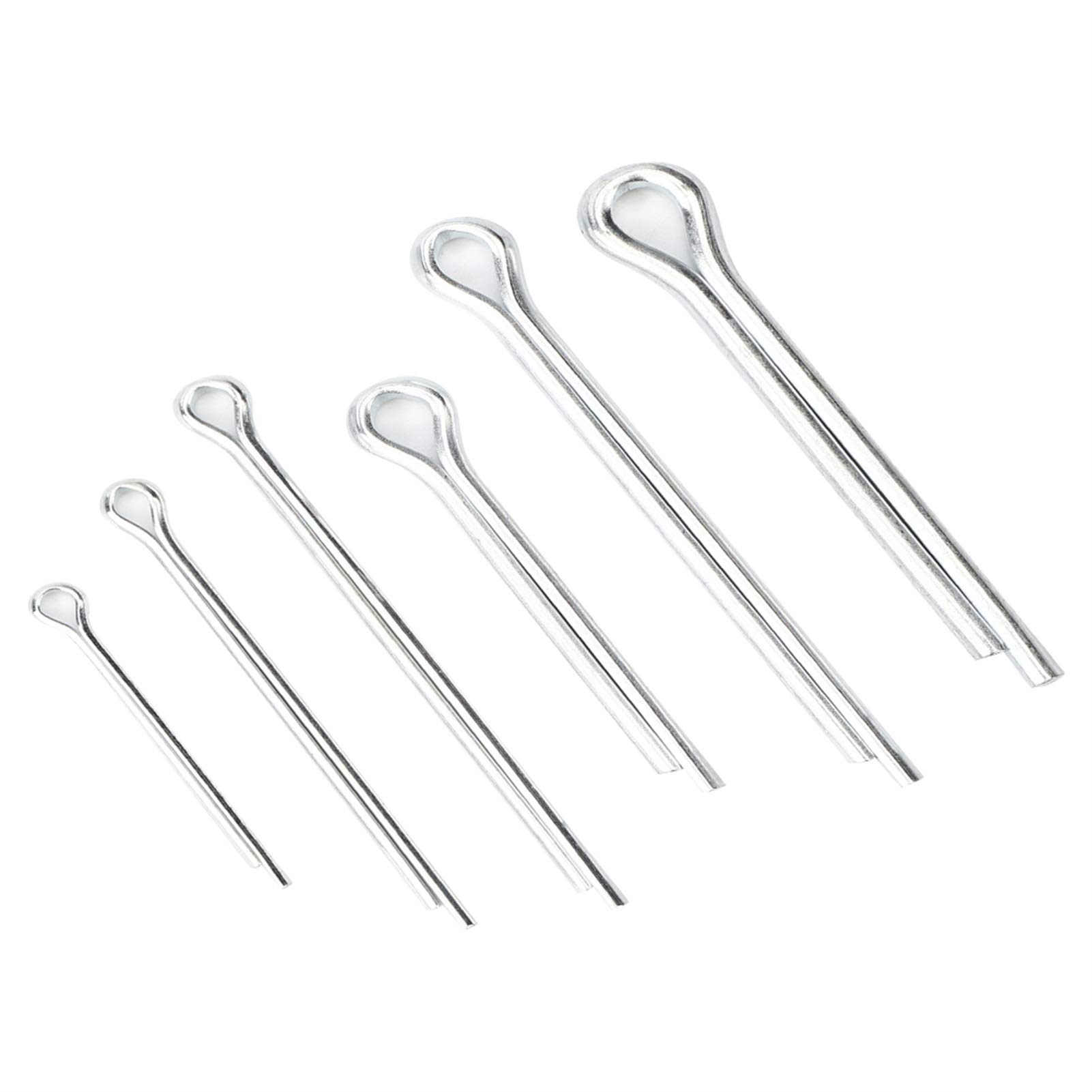 WQAZ Tornillos de Cabeza Hueca 144pcs Cotter Pin Surtido Conjunto Kit Galvanizado Hierro Resistencia a la corrosión Split Pins De Alta Resistencia y antioxidante.