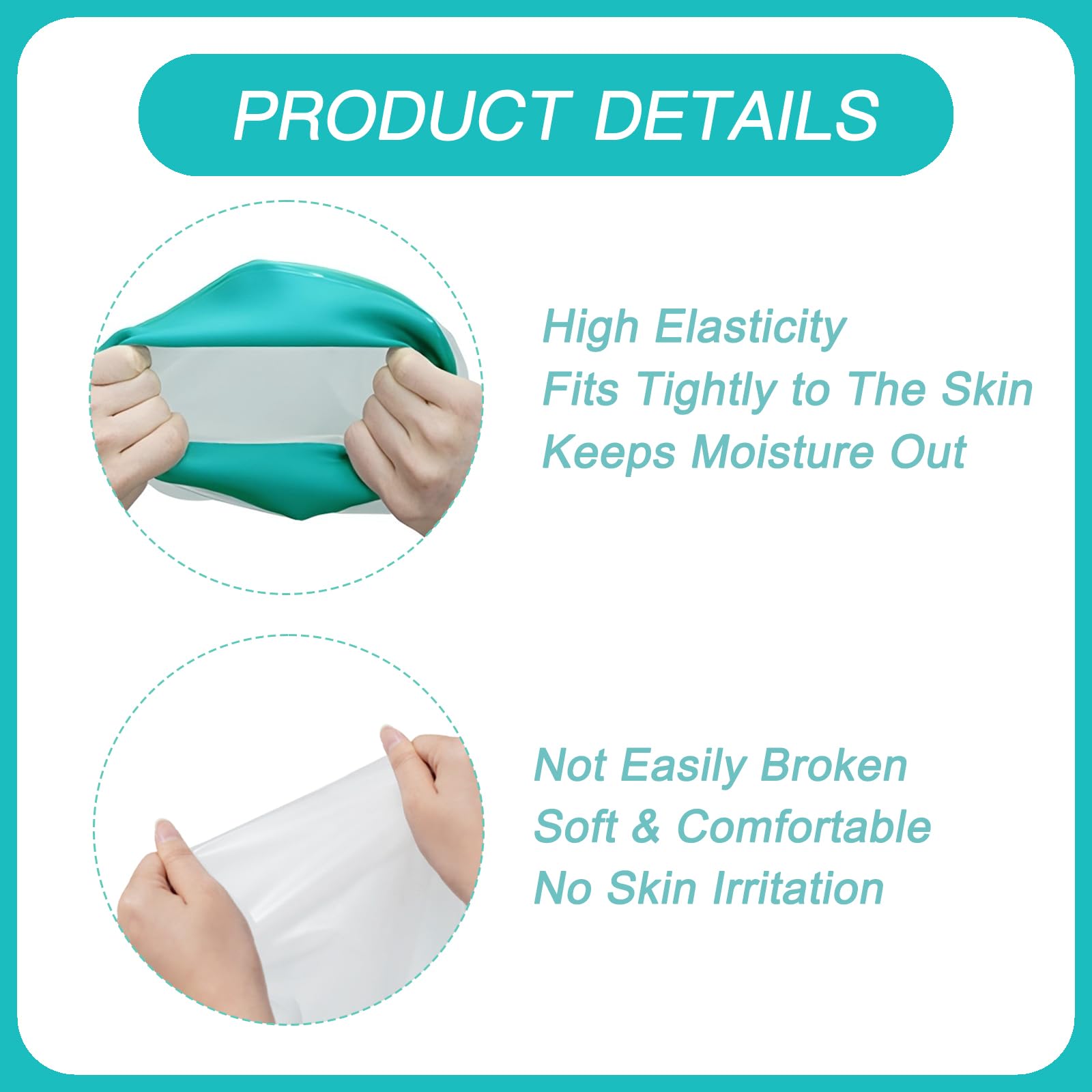 InteDesign Copertura Impermeabile Per Gesso Mano – Protezione Doccia In Silicone Medicale, Riutilizzabile, Morbida E Antiscivolo
