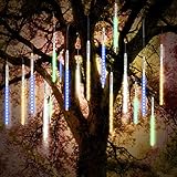 Sicherheit und technische Daten: Der Stecker hat die VDE-Zertifizierung bestanden und seine Ausgangsspannung beträgt nur 12 V Gleichstrom. Sie müssen sich keine Gedanken über Stromschläge oder Kurzschlüsse machen, die Brände verursachen. Röhrenlänge: 30 cm, Röhrenanzahl: 10 Röhren, LED-Birnen pro Röhre: 30, Anzahl der LED-Birnen: 10 Röhren x 30 LED (300 LED- Birnen).