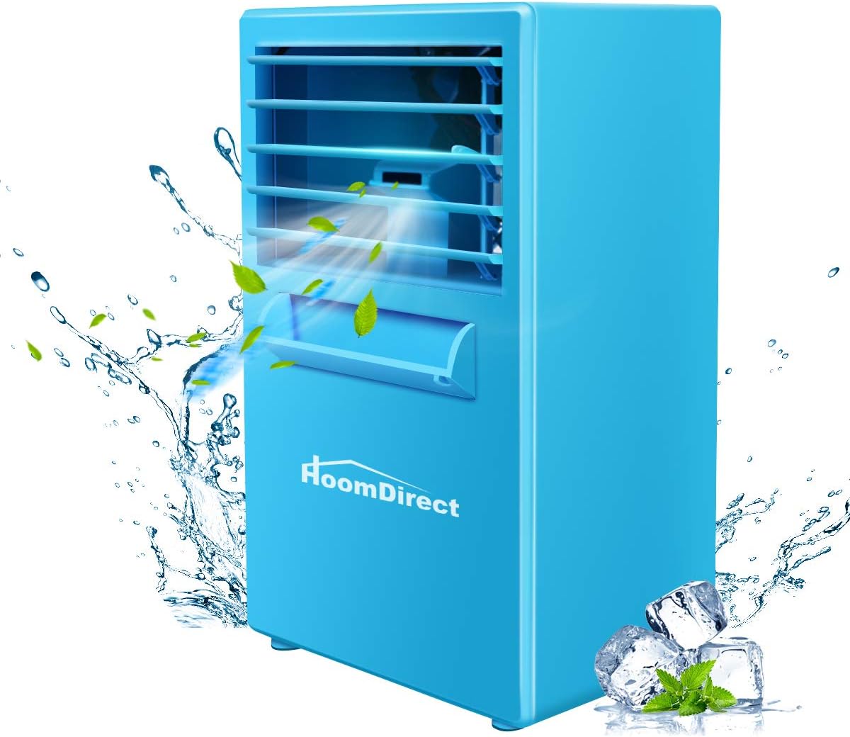 Mini Air Humidifier Cooler, Noiseless Small Desktop Misting Fan, Air Circulator Conditioner Humidifier for Summer(Blue)