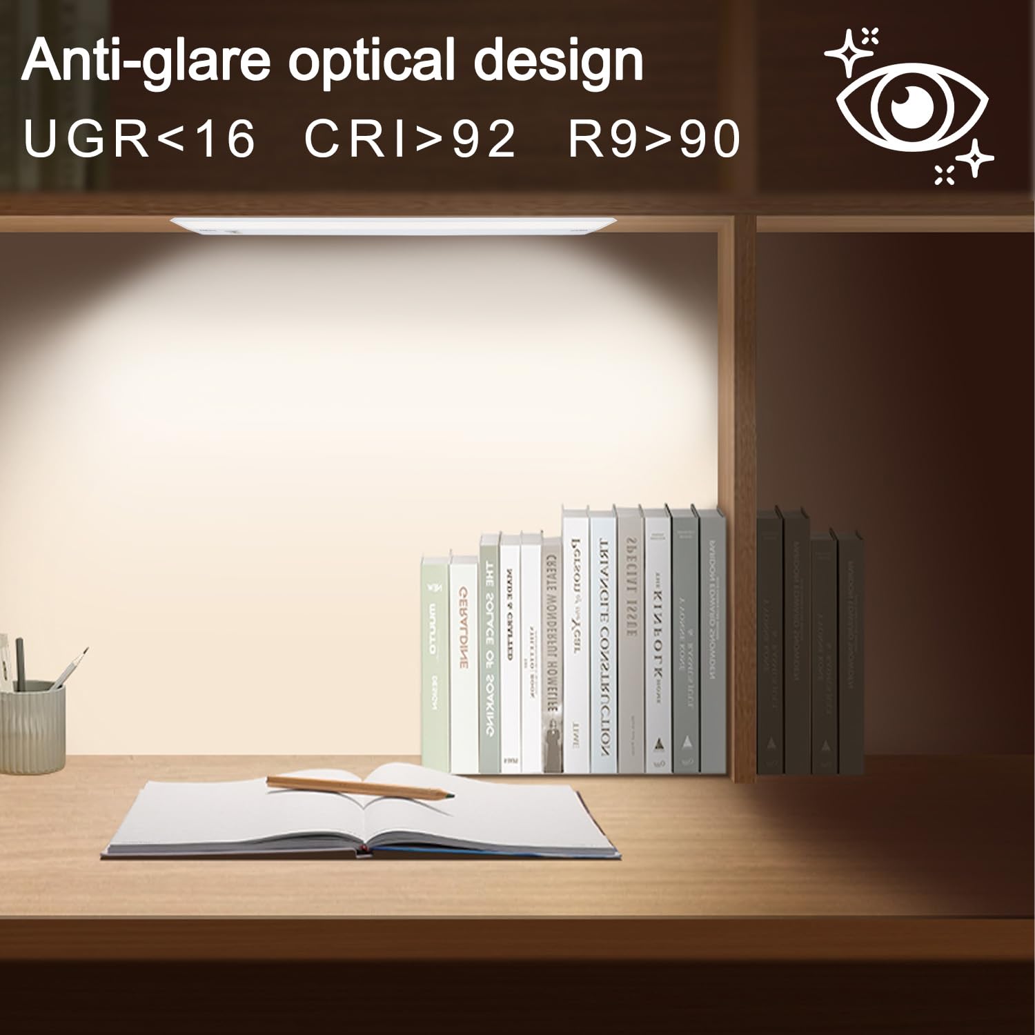 Ansen Unterschrankbeleuchtung, fest verdrahtet, 30,5 cm, 10 W, 666 lm, dimmbar, LED-Licht für Küche/Schrank, CRI 92+, R9 90+, 3 Farbtemperaturen, 3000 K/4000 K/5000 K (warmweiß, kaltweiß, Tageslicht