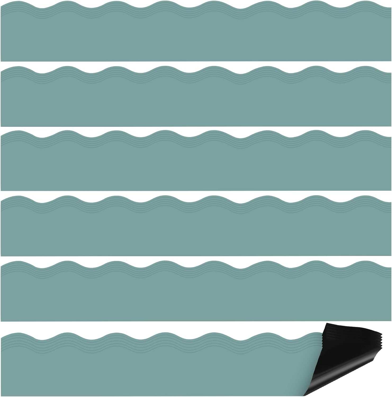 Tenceur 36 Feet x 2.25 Inch Magnetic Bulletin Board Borders,Cyan Blue