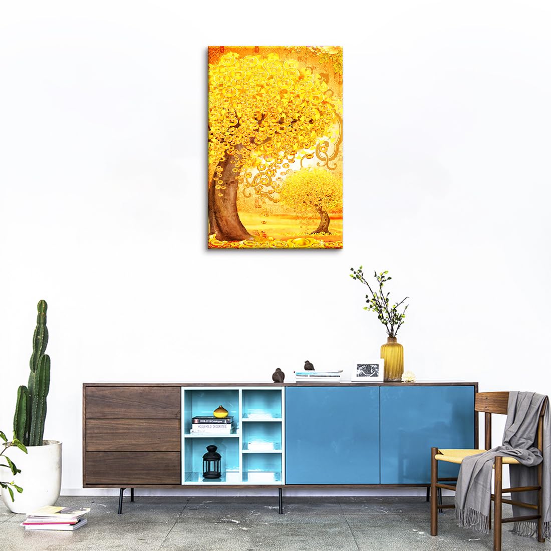 黄金郷の木 絵画 キャンバスアート 開運 運気上昇 風水アート ファ