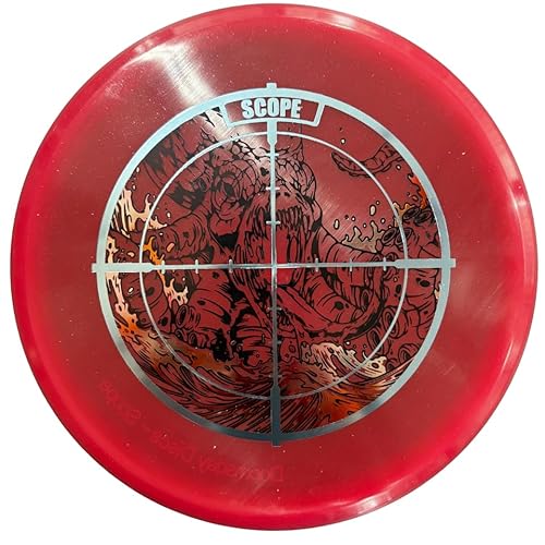 DOOMSDAY DISCS Scope Midrange Approach Disc | Sparkling Durable Plastic | Short Range Accuracy (Red)