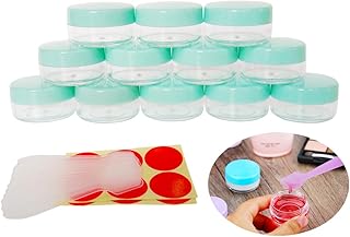 12pcs 10 Gram 10ml Travel Cosmetic Containers Sample Jars with Lids Plastic Makeup Sample Containers BPA free Pot Jars, For Cosmetic, Lotion, Cream, Moisturizers, Acrylic Paint, Nail Accessories,