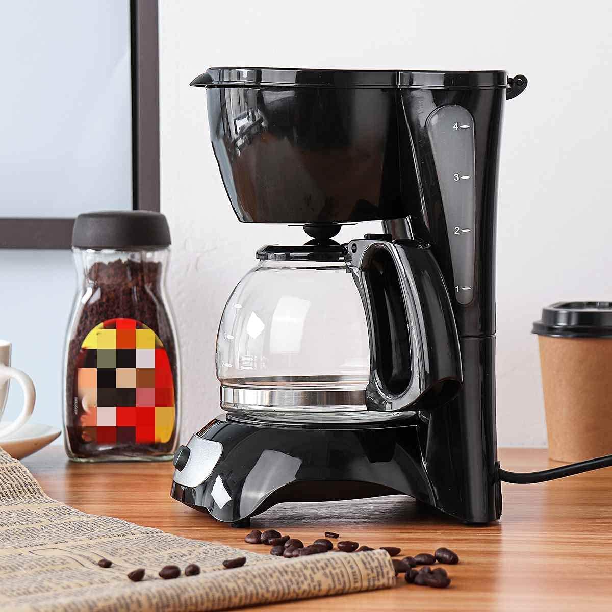 Macchina da caffè Filtro, Macchina da caffè elettrica a Filtro, Isolamento Automatico e Filtro Permanente, Adatta per preparare tè profumato, tè al Latte e caffè.