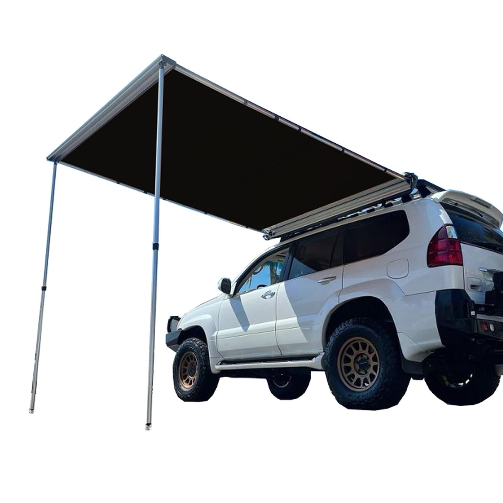 Tendalino Laterale Resistente Alle Intemperie, Tendalino Retrattile Estraibile, Tenda da Campeggio Tendalino Parasole, per Camion SUV Furgoni Camper da Campeggio Viaggio(2 * 3m/6.6 * 9.8ft)