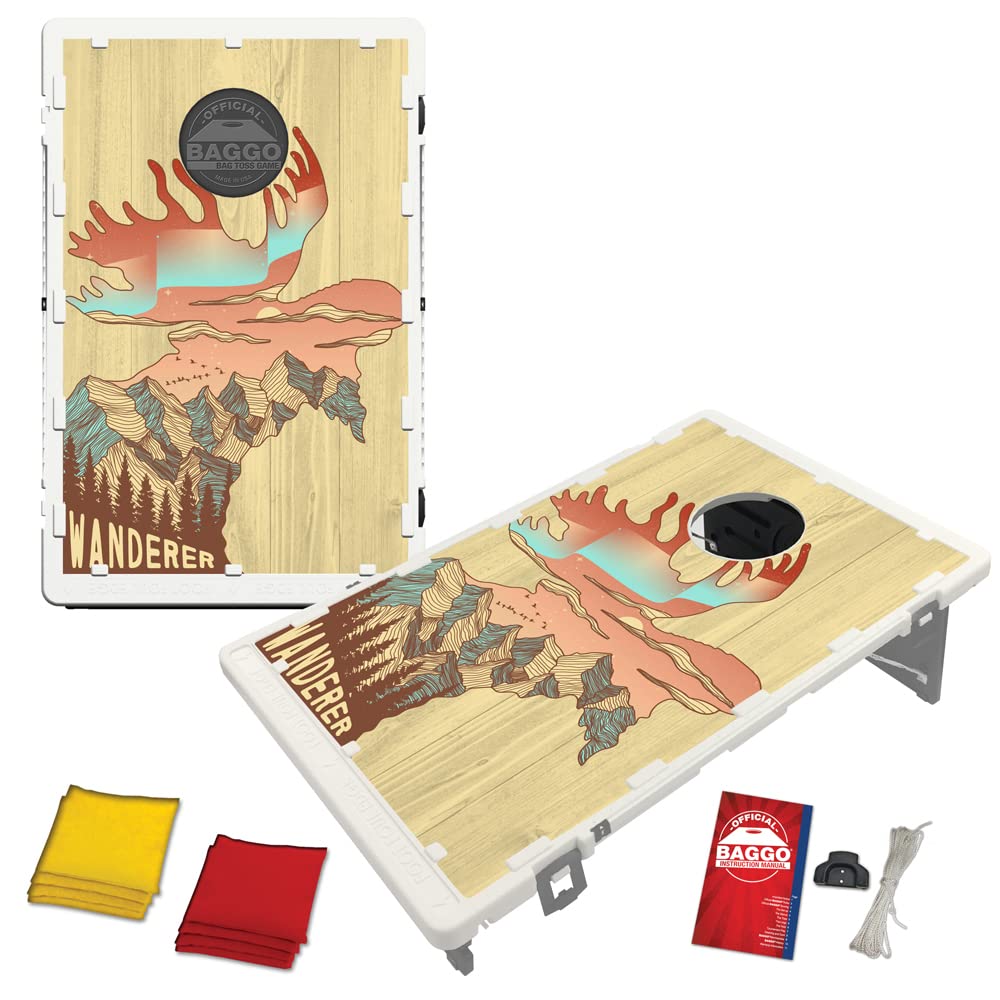 Natural Whimsical Moose Bean Bag Toss Game by BAGGO Natural Edition