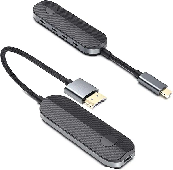 iShare Pro Wireless HDMI Transmitter and Receiver Kit 2K, Streaming Netflix, Disney, Amazon Video to TV, HD Video and Audio Sync, USB C HDMI Wireless Adapter for iPhone 15, iPad Pro, MacBook Pro/Air,