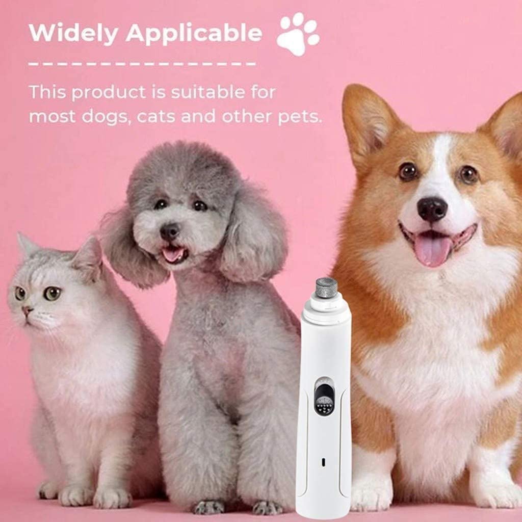 Molinillo de Clavo para Perros Profesional Pet Pet Pet Trimmer para Gatos, Perros Grandes, medianos y pequeños - alisado de Pata indolora, Aseo, Herramienta de Recorte □ Recargable, bajo Ruido