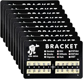 asUwish 200pcs/Pack Teeth Model Mini Roth Brackets Roth 022 Slot Bondable with Hook on 345