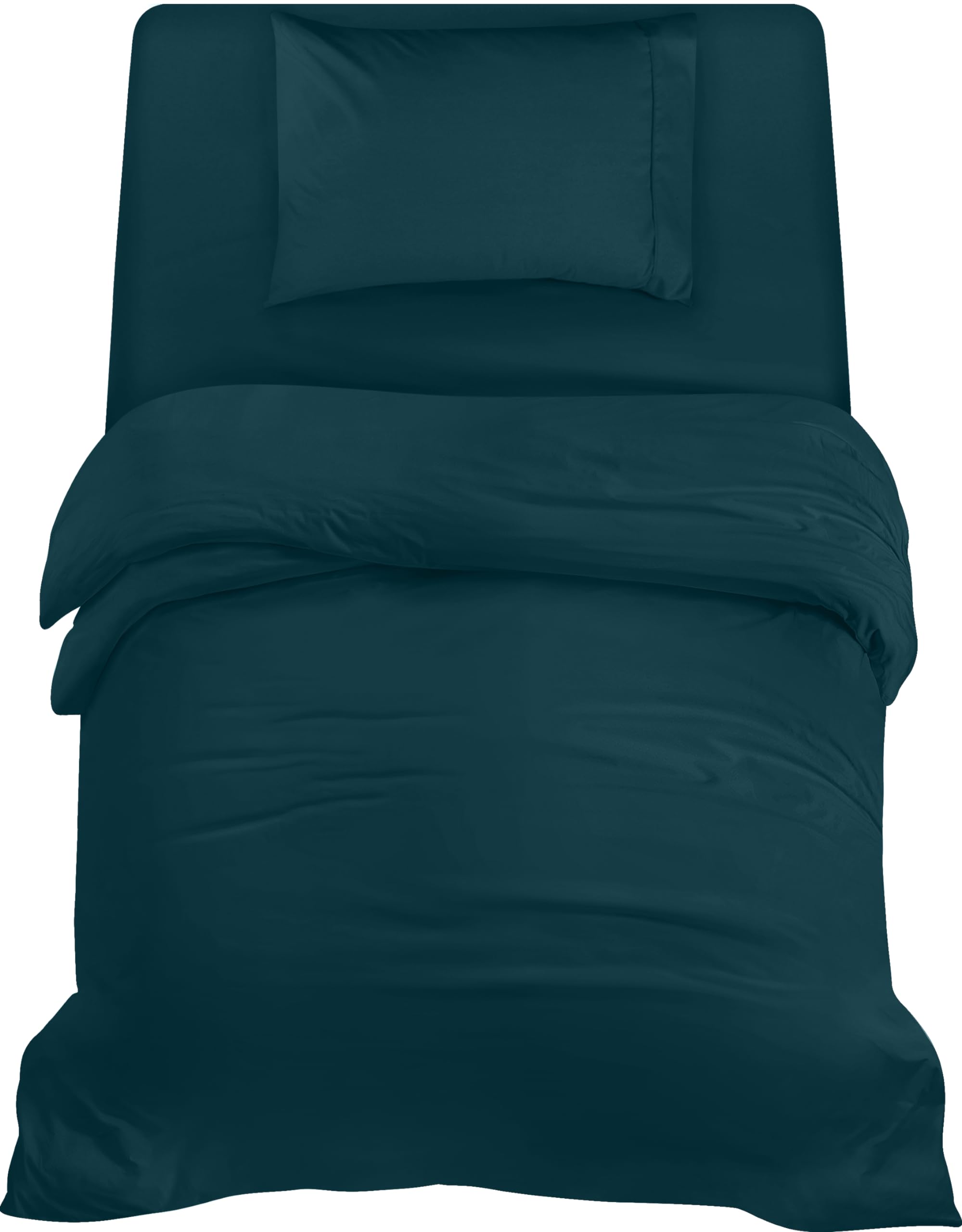 Utopia Bedding 3 Piece Single Bedding Set - Duvet Cover, Fitted Sheet with Pillow case - Soft Brushed Microfiber (Teal)