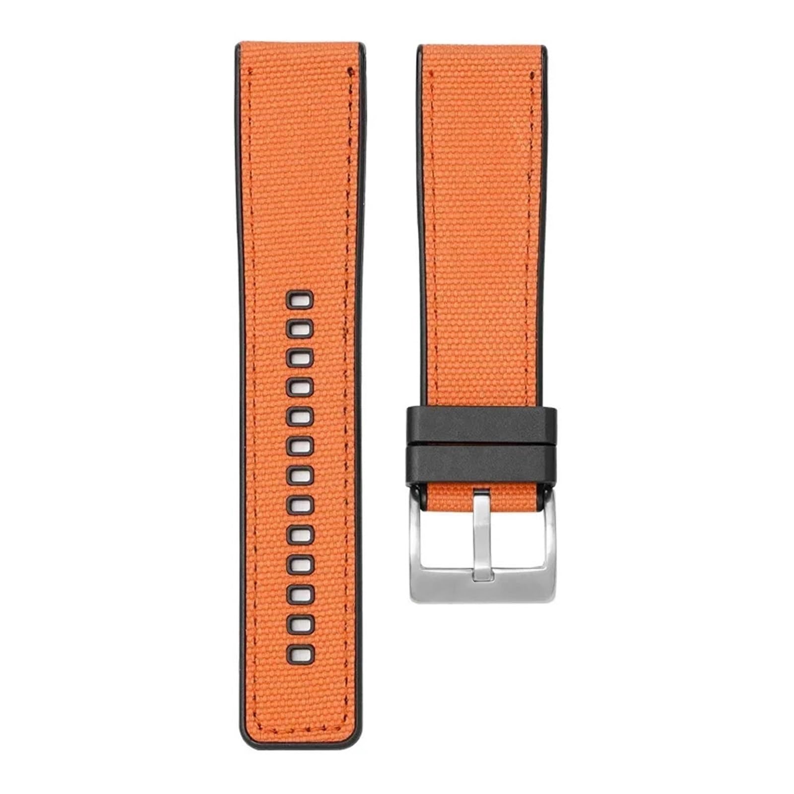 yingyingjia Cinturino in tela e silicone da 20 mm, 22 mm, 24 mm, impermeabile, in gomma e nylon, con sgancio rapido