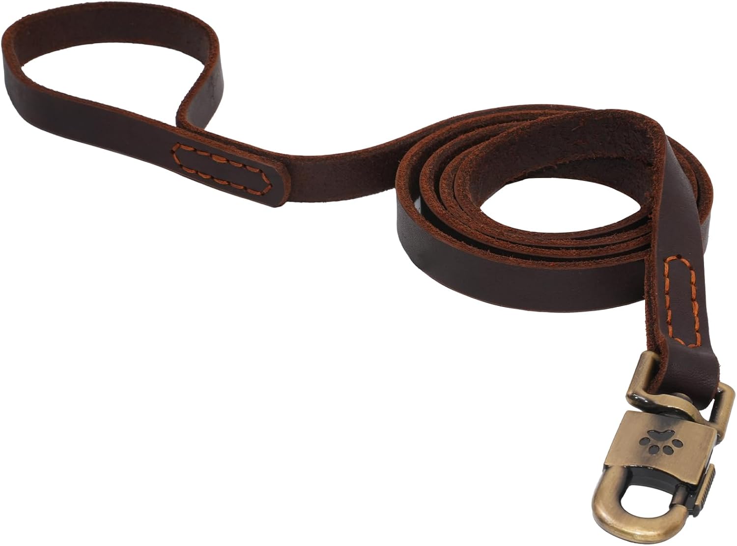 Leather Dog Leash 5.8ft with Handle,Strong Dog Leash Leather Suitable for Medium to Large Pets Buckle,Thin Braied Dogs Rope.