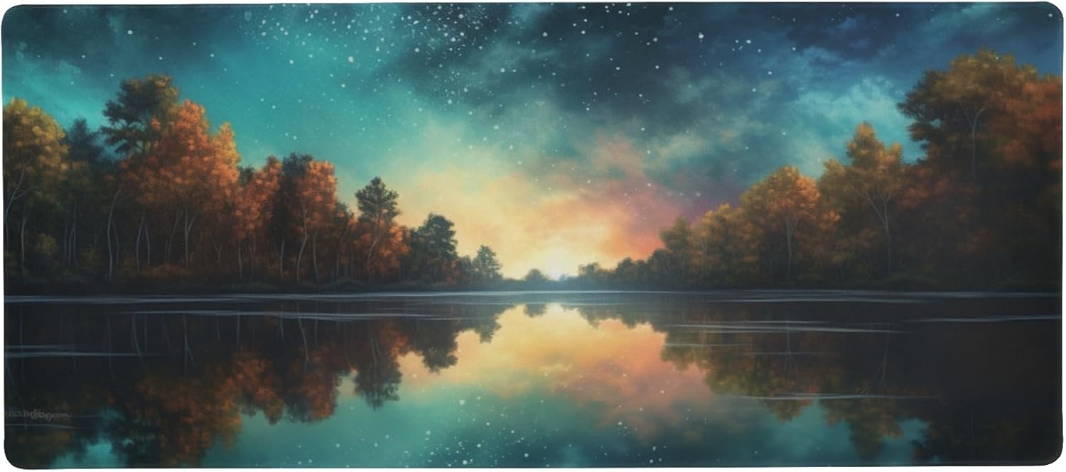 XXL Mouse Pad for Desk Non Slip, Portable Desk Mat with Stitched Edges Perfect for Gaming and Office 16x35.5in Oversized Mouse Pad for Laptop and Keyboard