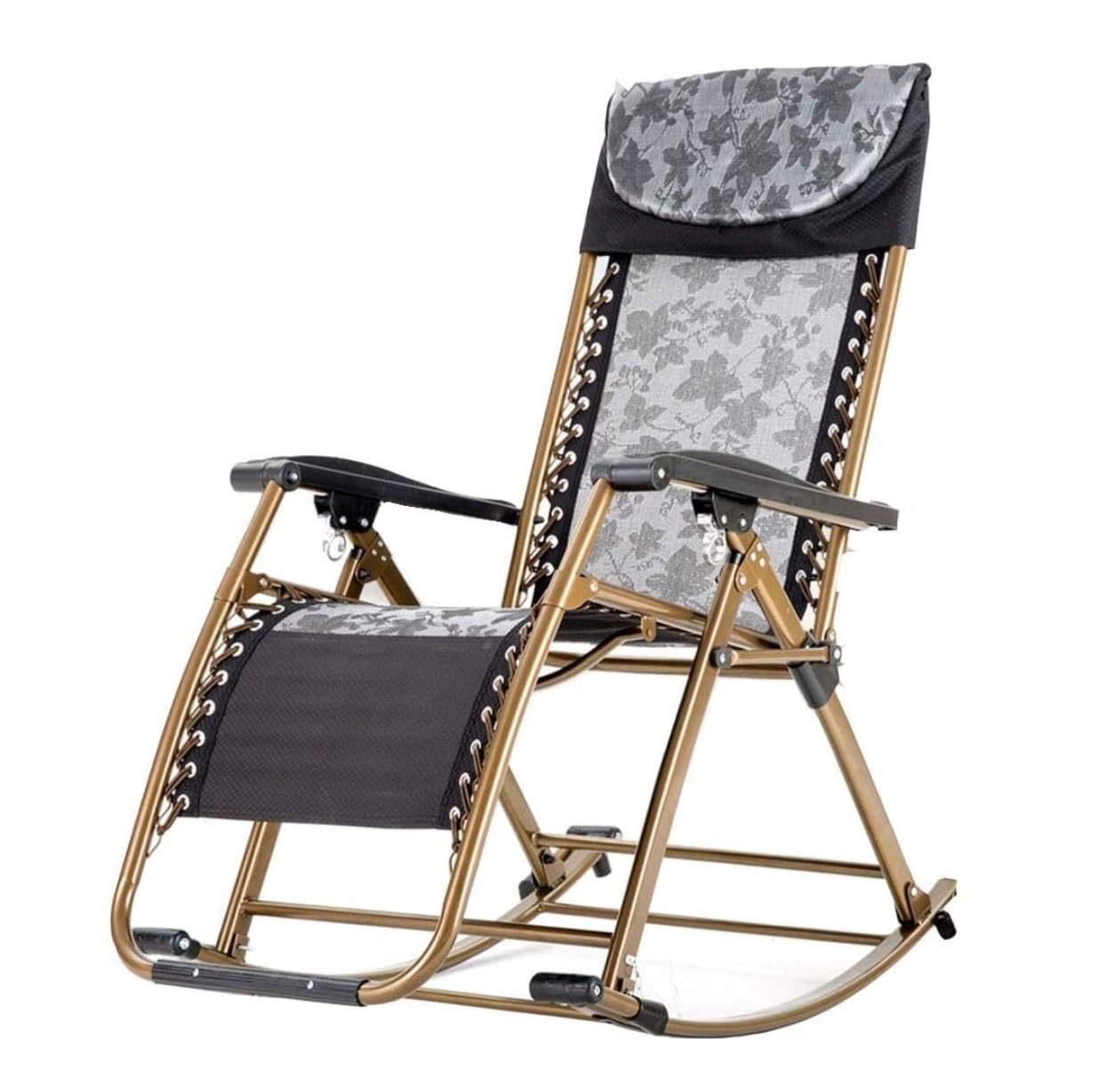 Tumbona Plegable Silla Gravedad Cero Sillón Reclinable Para Patio, Silla Mecedora Para Jardín, Relajante, Diseño Ergonómico Para Oficina, Playa, Camping, Ocio Silla Plegable Reclinable Tumbona de Jard